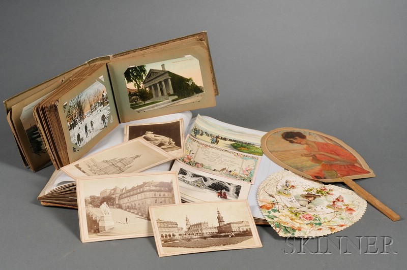 Appraisal: Six Scrapbooks and Large Assortment of Cards early th century