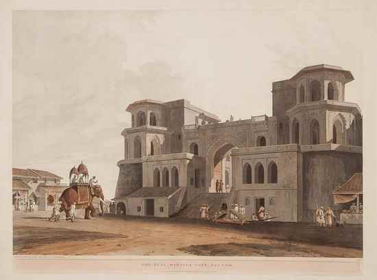 Appraisal: Thomas and William Daniell R A The Punj Mahalla Gate