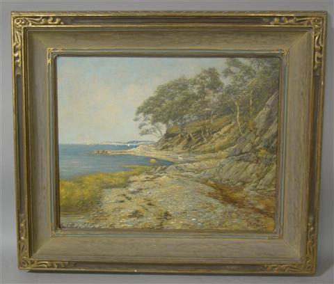 Appraisal: AMERICAN TH CENTURY SEASCAPE Oil on canvas x in Framed