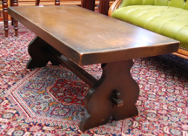 Appraisal: A MODERN STRETCHER BASED COFFEE TABLE