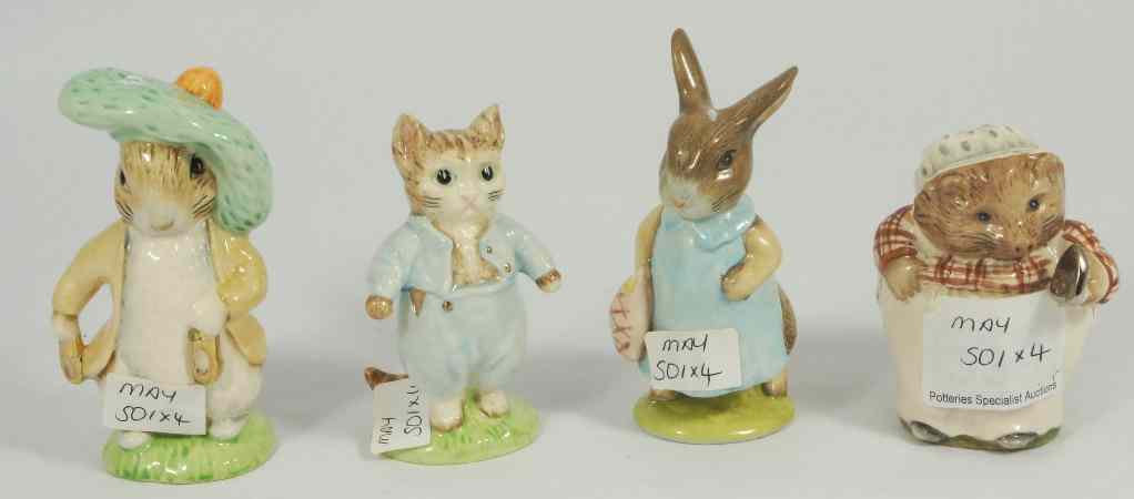 Appraisal: Beswick Beatrix Potter Figures Tom Kitten Benjamin Bunny Mrs Flopsy