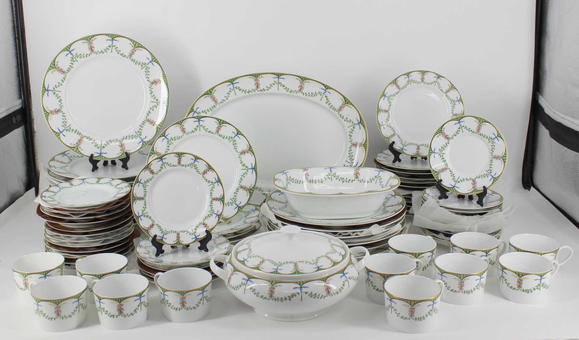 Appraisal: RAYNAUD ET CIE LIMOGES CERALENE FESTIVITIES Hand painted Porcelain Service