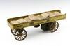 Appraisal: TOY - Circa tin freight wagon with iron bell loaded