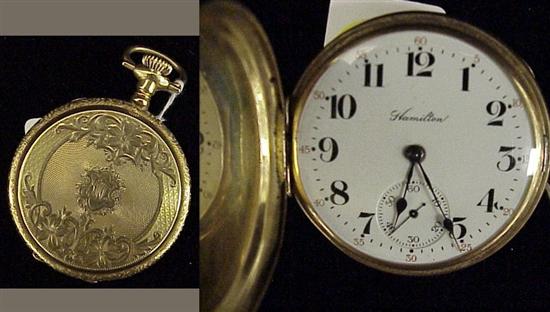 Appraisal: WATCH Hamilton pocket watch c size with jewel movement with