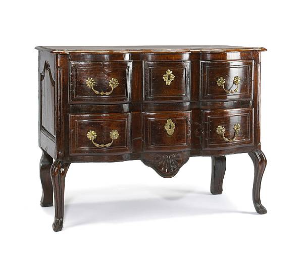 Appraisal: A rare Italian Rococo oak commode third quarter th century