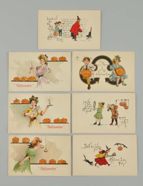 Appraisal: Lot Of H B Griggs Halloween Postcards This lot includes