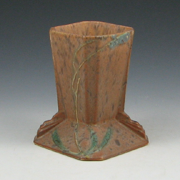 Appraisal: Roseville Futura - Brown Stump Vase Roseville Future - Brown