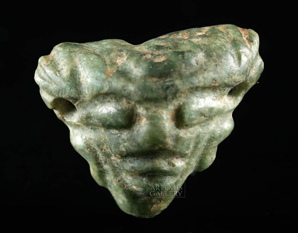 Appraisal: Maya Green Stone Pendant Originally Listed At Pre-Columbian Southern Mexico