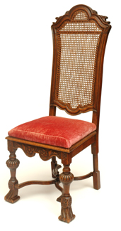 Appraisal: A TH CENTURY CONTINENTAL OAK CANE BACK DINING CHAIR Above