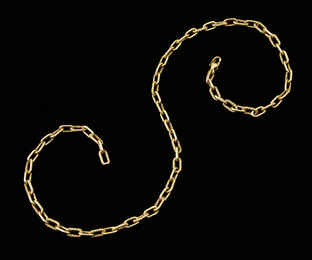 Appraisal: - K Gold Link Necklace K gold link necklace l