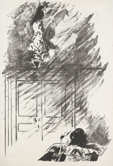 Appraisal: EDOUARD MANET Le Corbeau sur la Buste Lithograph on ivory