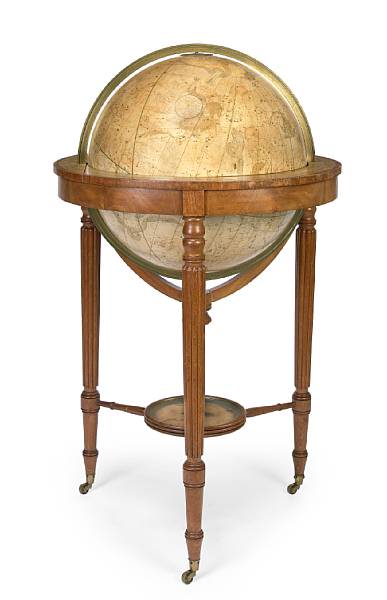 Appraisal: A George III twenty-one inch celestial floor globe by Cary's