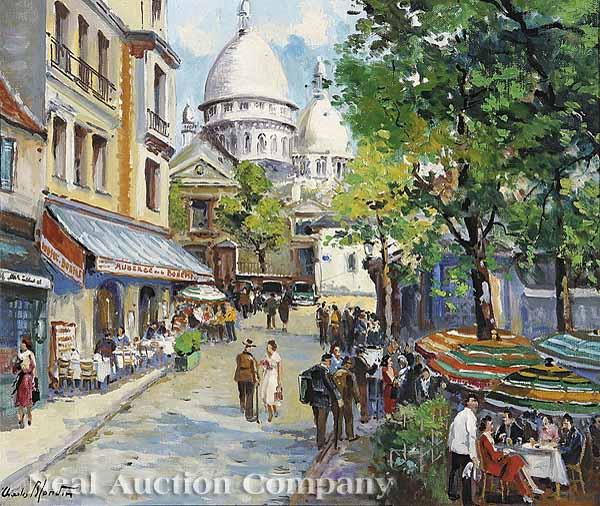 Appraisal: Charles Blondin French th c Montmartre Paris oil on canvas