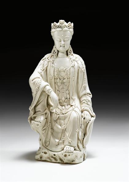 Appraisal: Fine and Large Chinese Blanc-de-chine figure of Quanyin th century