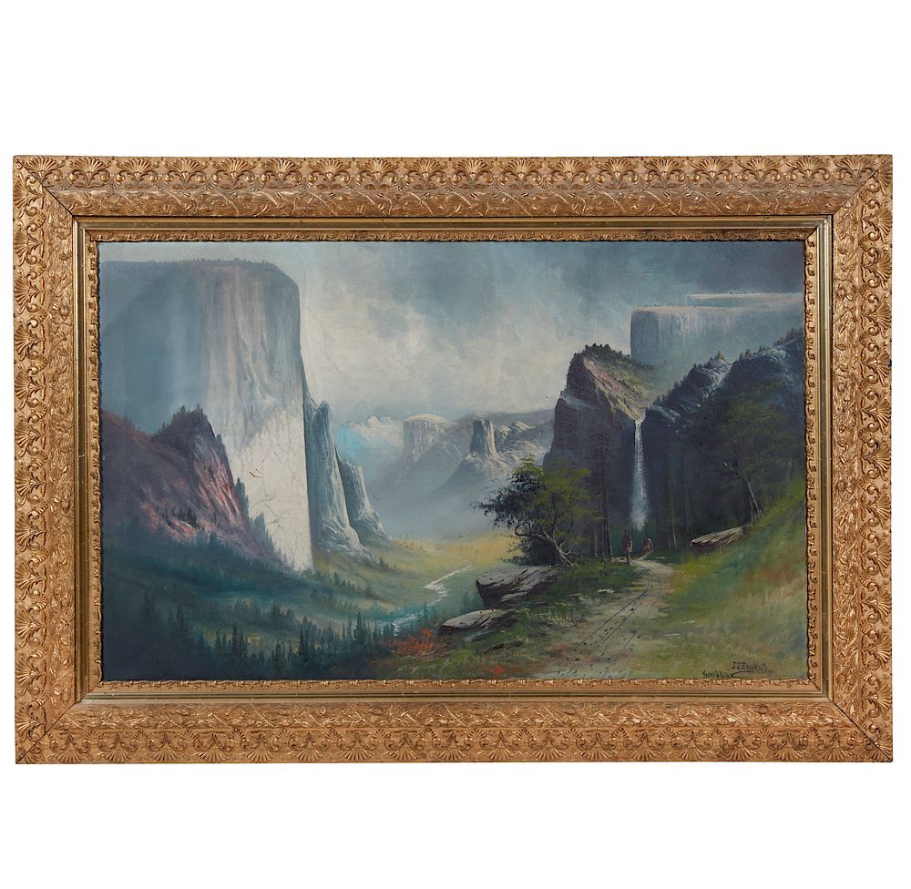 Appraisal: Joseph John Englehart - Painting Yosemite Valley Framed Joseph John