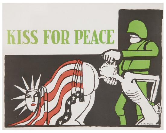 Appraisal: UNGERER Tomi - KISS FOR PEACE Lithograph in colors condition