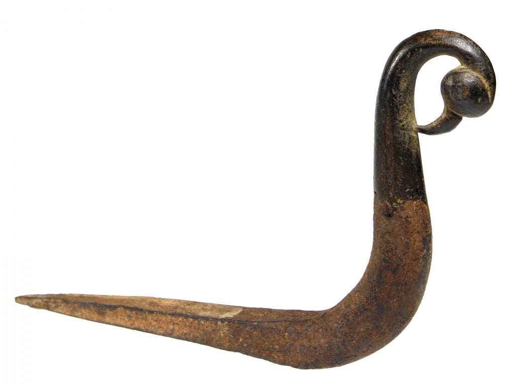 Appraisal: A MUGHAL FORGED STEEL ZOOMORPHIC WALL-BRACKET INDIA TH- TH CENTURY