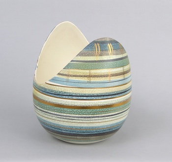 Appraisal: A Sascha Brastoff Ceramic Vase In an organic modern hape