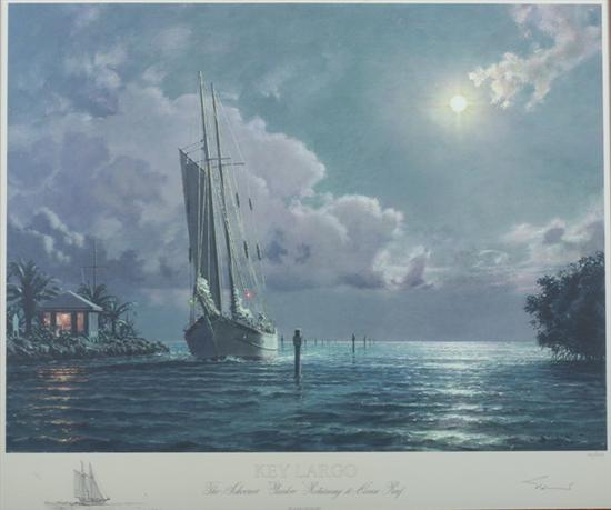 Appraisal: JOHN STOBART English American b KEY LARGO signed and numbered