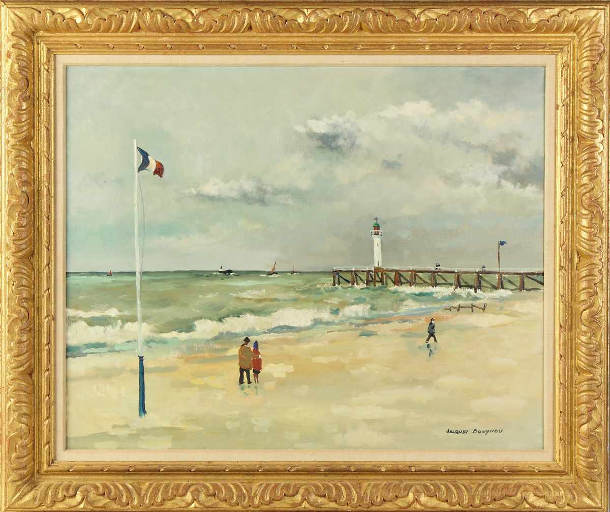 Appraisal: Jaques Bouyssou French - ''Plage de Deauville'' Sgn lower right