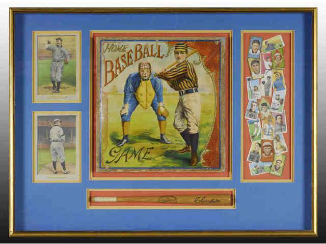 Appraisal: Early McLoughlin Bros Baseball Board Game Box Description Framed Includes