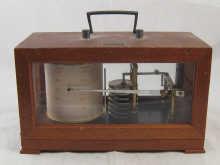 Appraisal: Military interest a mahogany cased and brass mounted barograph circa