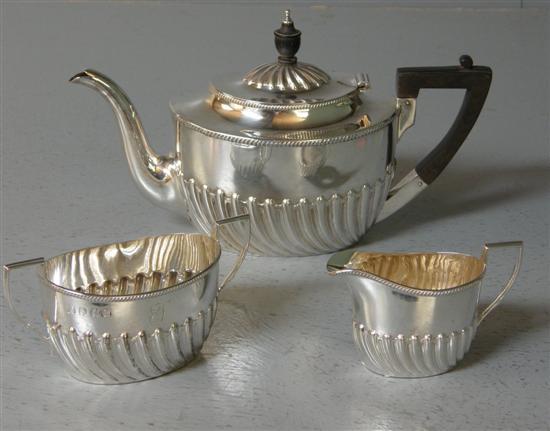 Appraisal: Edward VII Scottish silver three piece tea service comprising tea