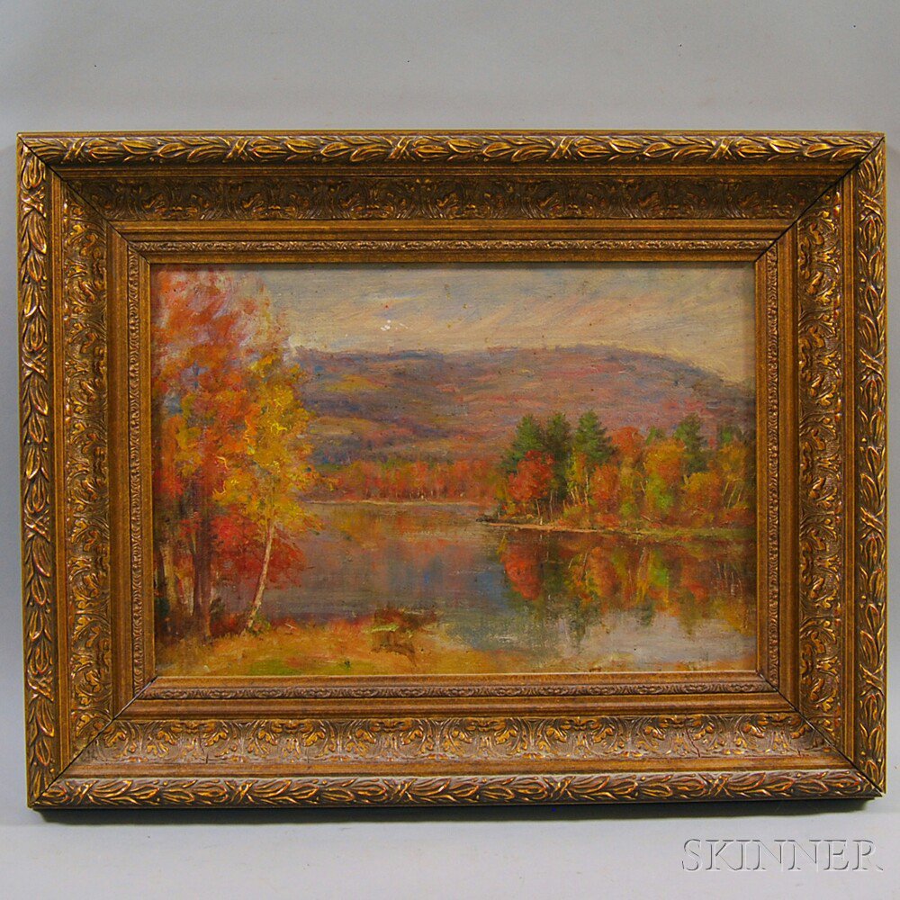 Appraisal: Attributed to Joseph H Greenwood American - Lake in Autumn