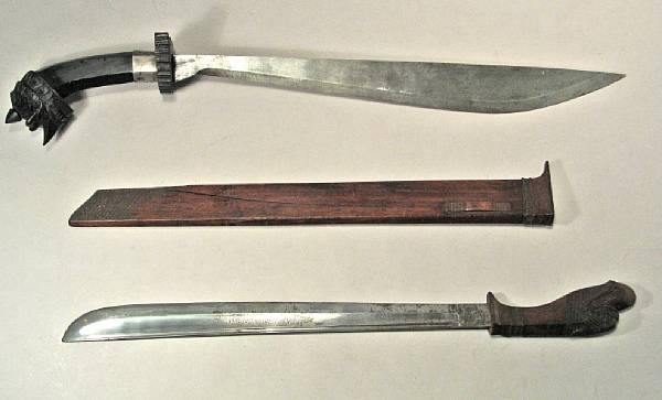 Appraisal: A lot of two east Asian swords th century Comprising