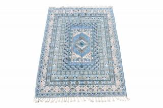 Appraisal: Modern Hand Woven Moroccan Berber Rug Wool Berber Morocco Floral