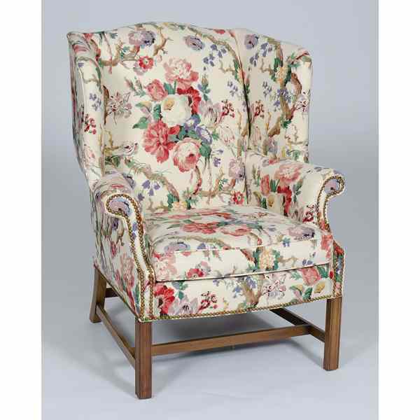 Appraisal: Wing Chair American th century A wing chair in mahogany