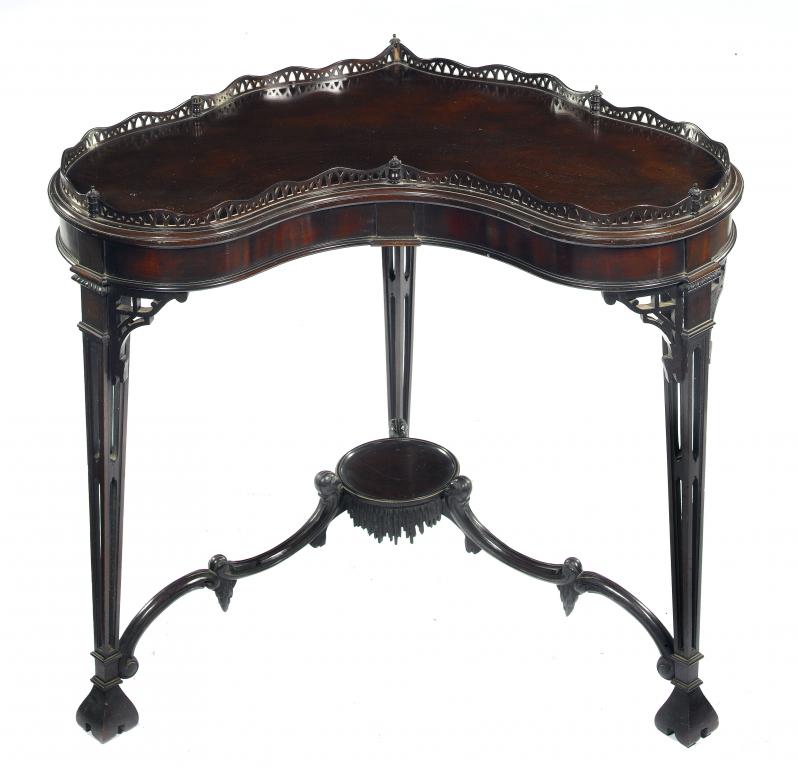 Appraisal: A VICTORIAN MAHOGANY SILVER TABLE AFTER A DESIGN BY THOMAS