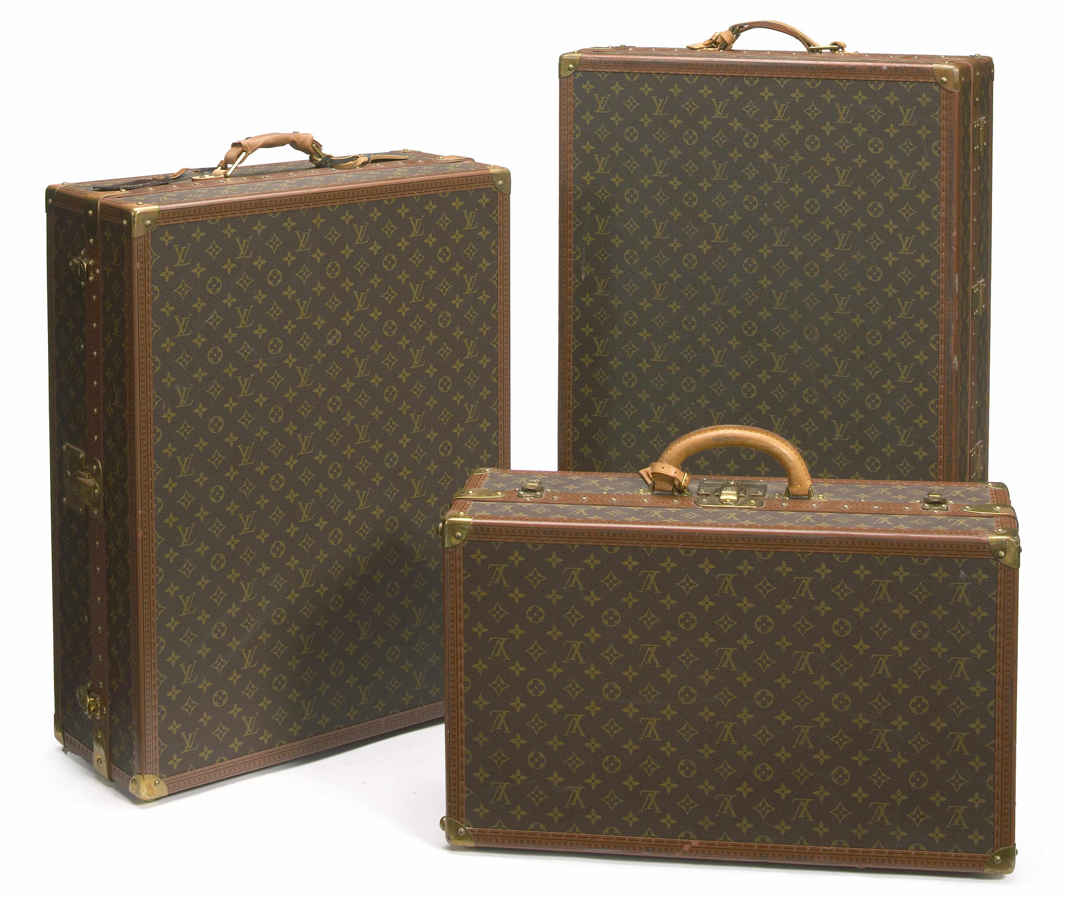 Appraisal: A Louis Vuitton hard side suitcase Serial number inscribed on