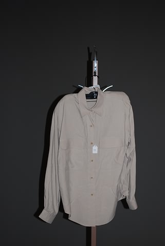 Appraisal: Ellen Tracy silk long sleeve blouse tan button front shirt