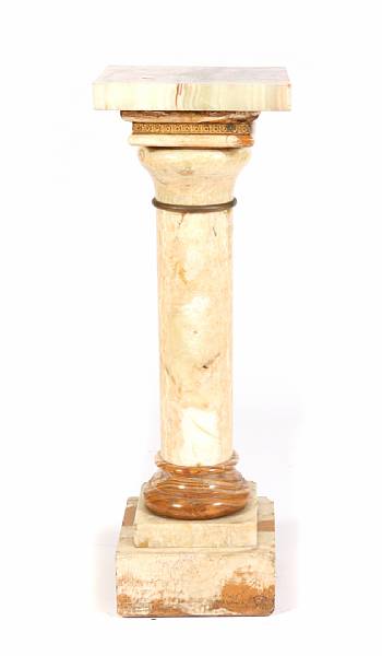 Appraisal: A Napoleon III onyx pedestal third quarter th century height