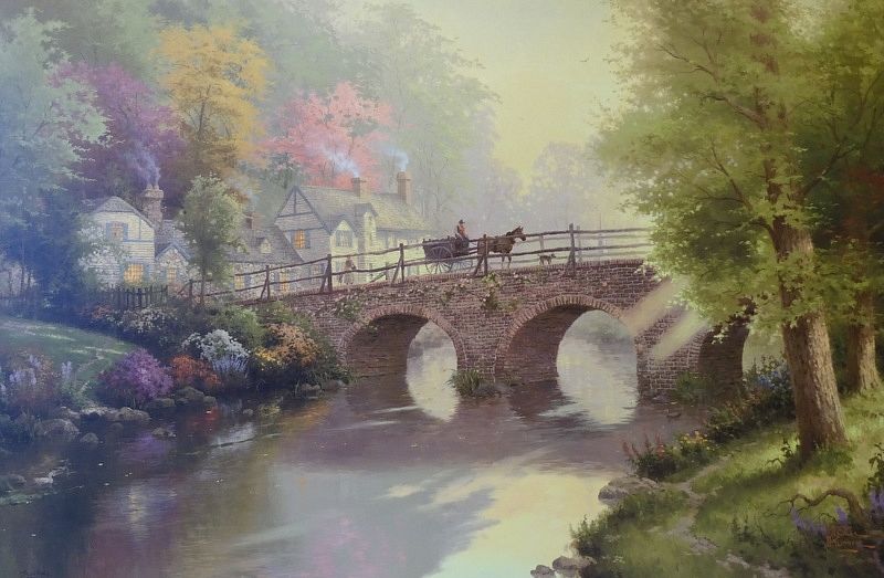 Appraisal: Thomas Kinkade - Los Gatos CA Thomas Kinkade - Los