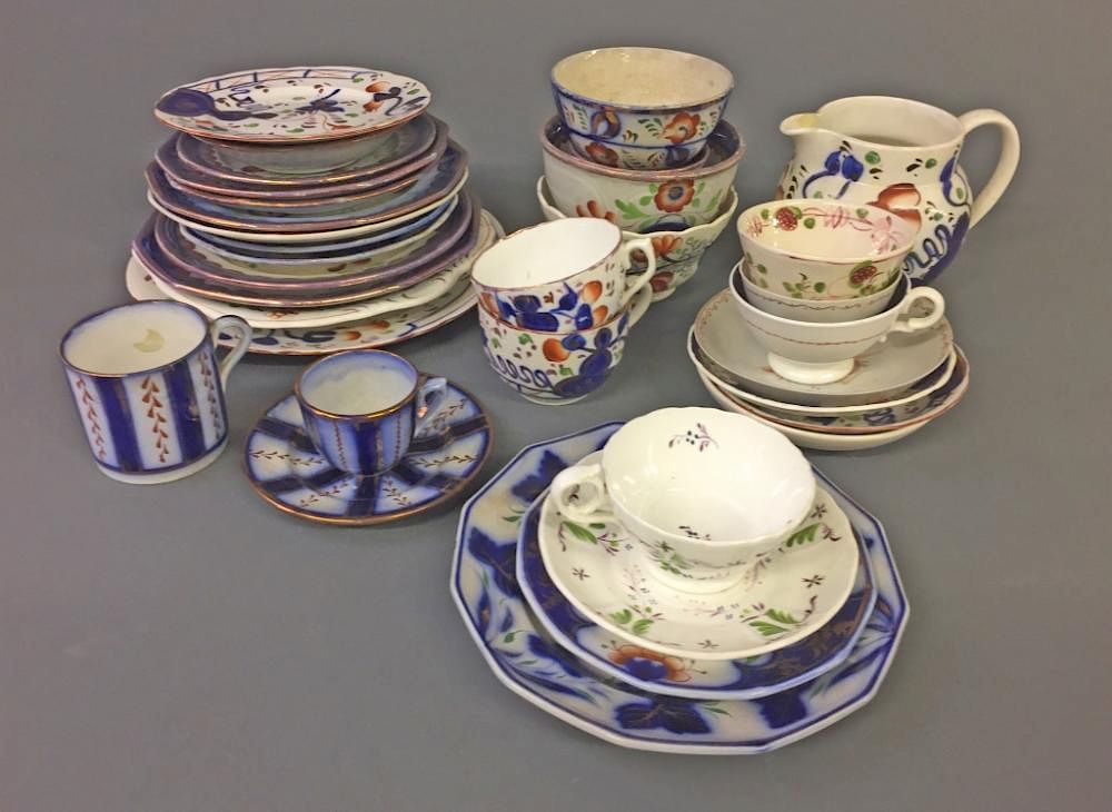 Appraisal: Ironstone Gaudy Welsh Tableware Ironstone Gaudy Welsh tableware including a