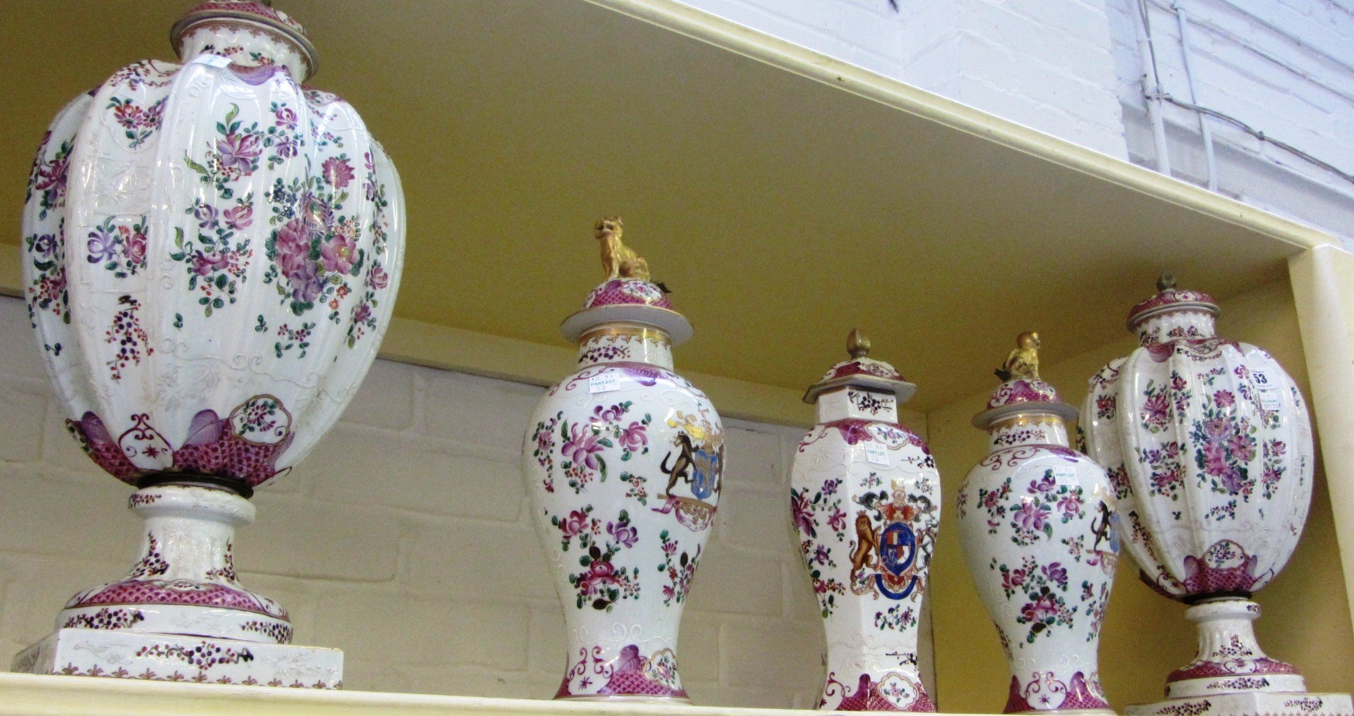 Appraisal: A pair of Samson porcelain vases and covers early th