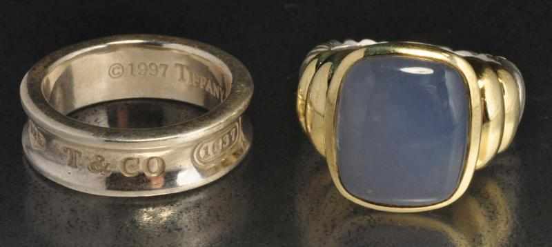 Appraisal: Lot of Sterling Silver Rings Description Includes one Chalcedony in