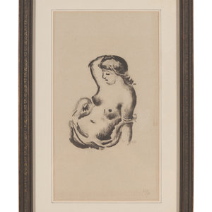 Appraisal: Aristide Maillol French - Femme etching signed with artist's monogram