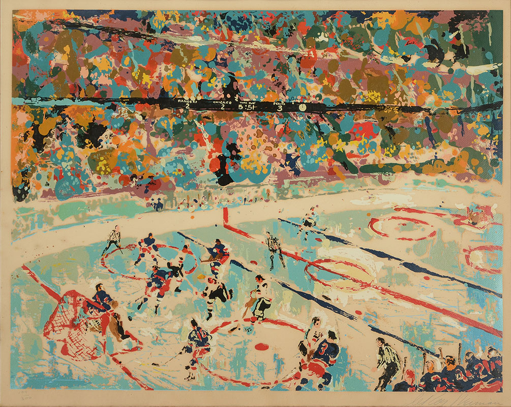 Appraisal: NEIMAN Leroy American - NHL Hockey Game Serigraph sight size