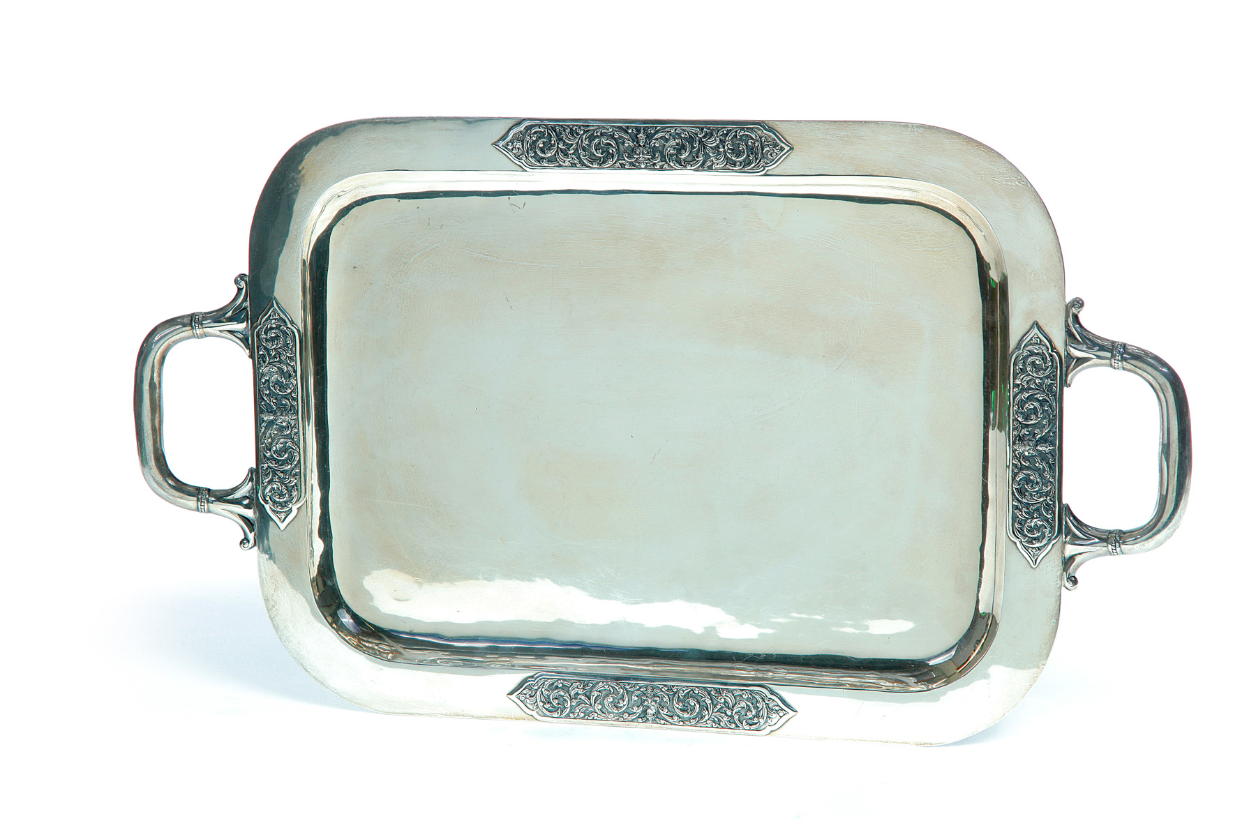 Appraisal: SIAMESE STERLING SILVER TRAY Marked for E Seng Chong Thailand