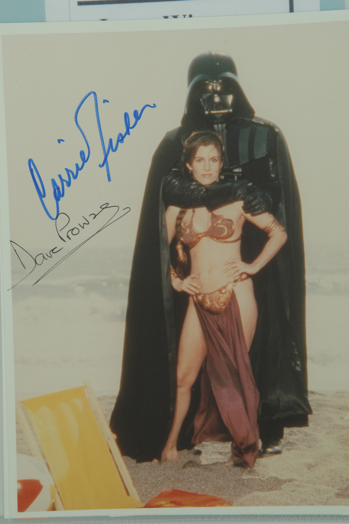 Appraisal: COLLECTION OF STAR WARS AUTOGRAPHS Twentieth century Collection includes Carrie