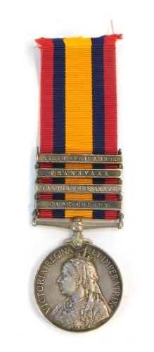 Appraisal: A Queens South Africa - medal four clasps comprising Cape