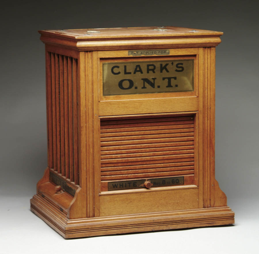 Appraisal: CLARK S O N T REVOLVING SPOOL CABINET Tough to