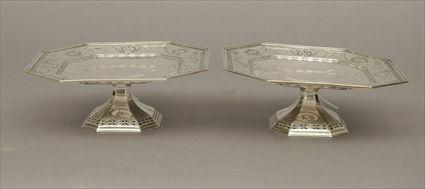 Appraisal: Pair of American Sterling Silver Tazzas