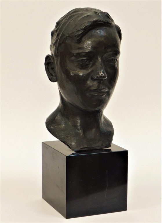 Appraisal: EDWARD BRUCE DOUGLAS REALIST BRONZE BUST OF A MAN United