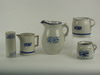 Appraisal: STONEWARE LOT - Five piece lot of assorted white glazed