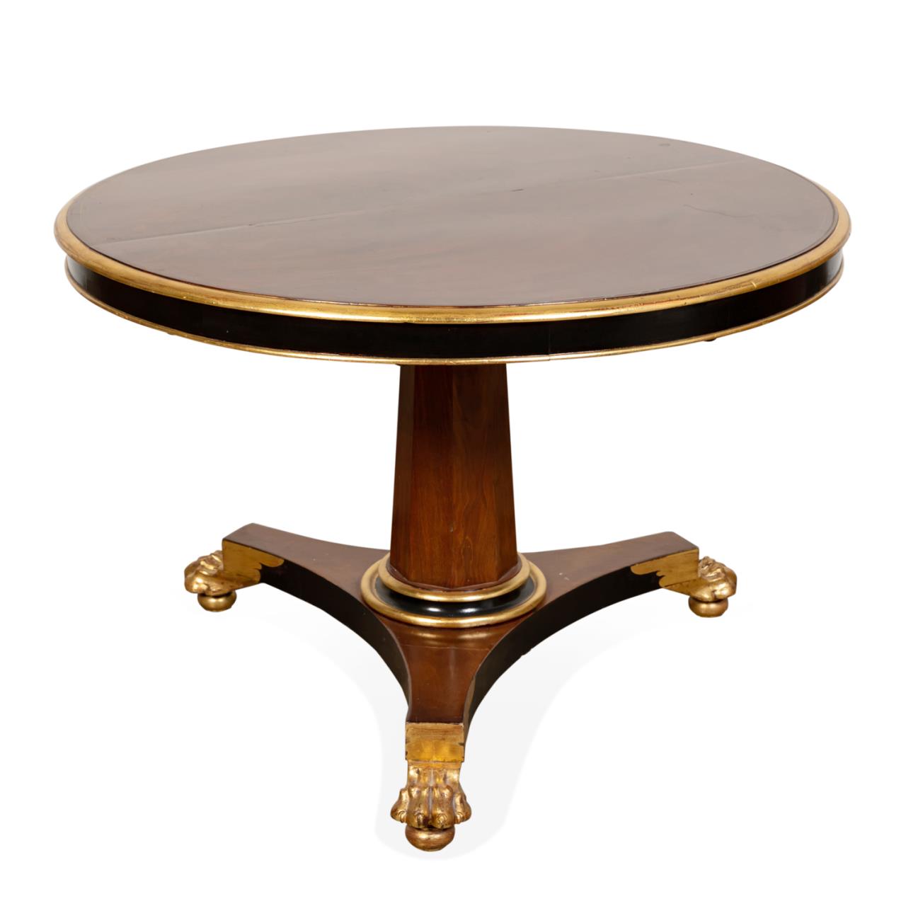 Appraisal: WILLIAM IV STYLE PARCEL GILT ROSEWOOD CENTER TABLE English rosewood