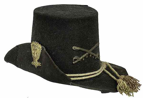 Appraisal: Pattern Cavalry Enlisted Man's Hat Early crossed sabers on the